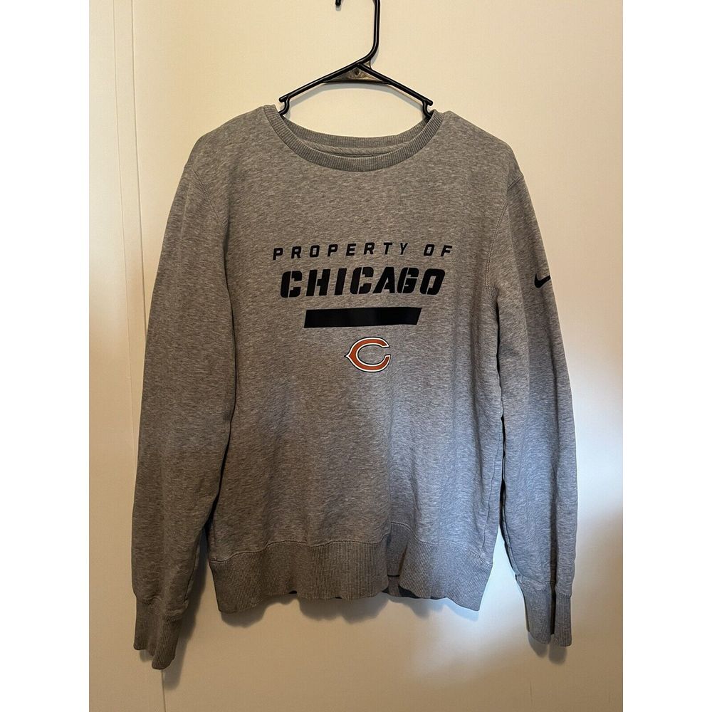 Chicago Bears Football Nike NFL training pullover sweatshirt size medium gray